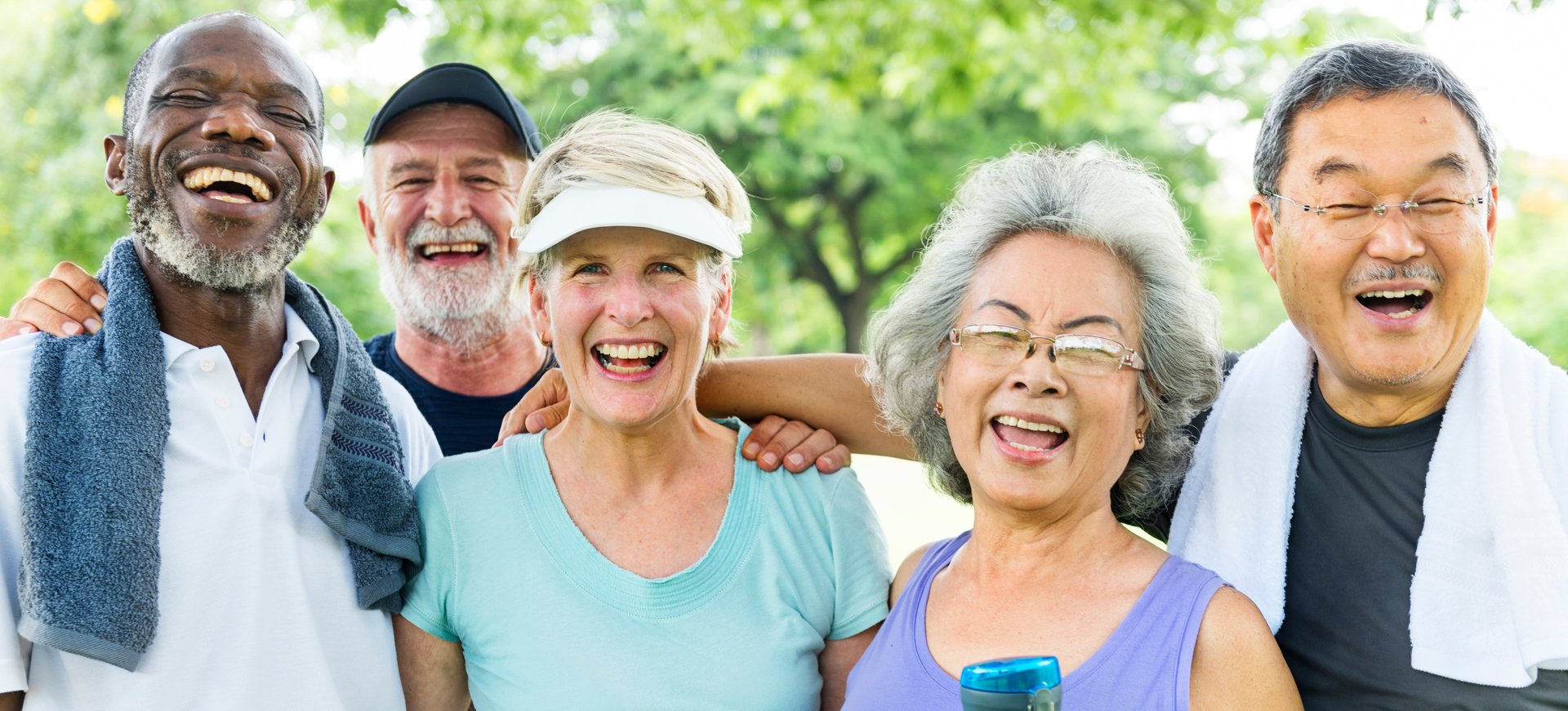 group of seniors laughing