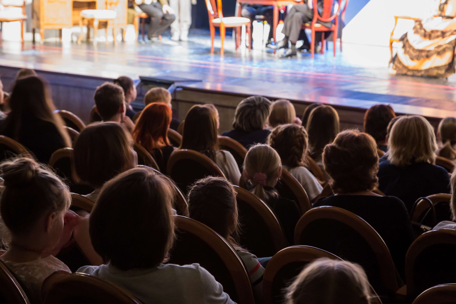 Crowd watching performing arts