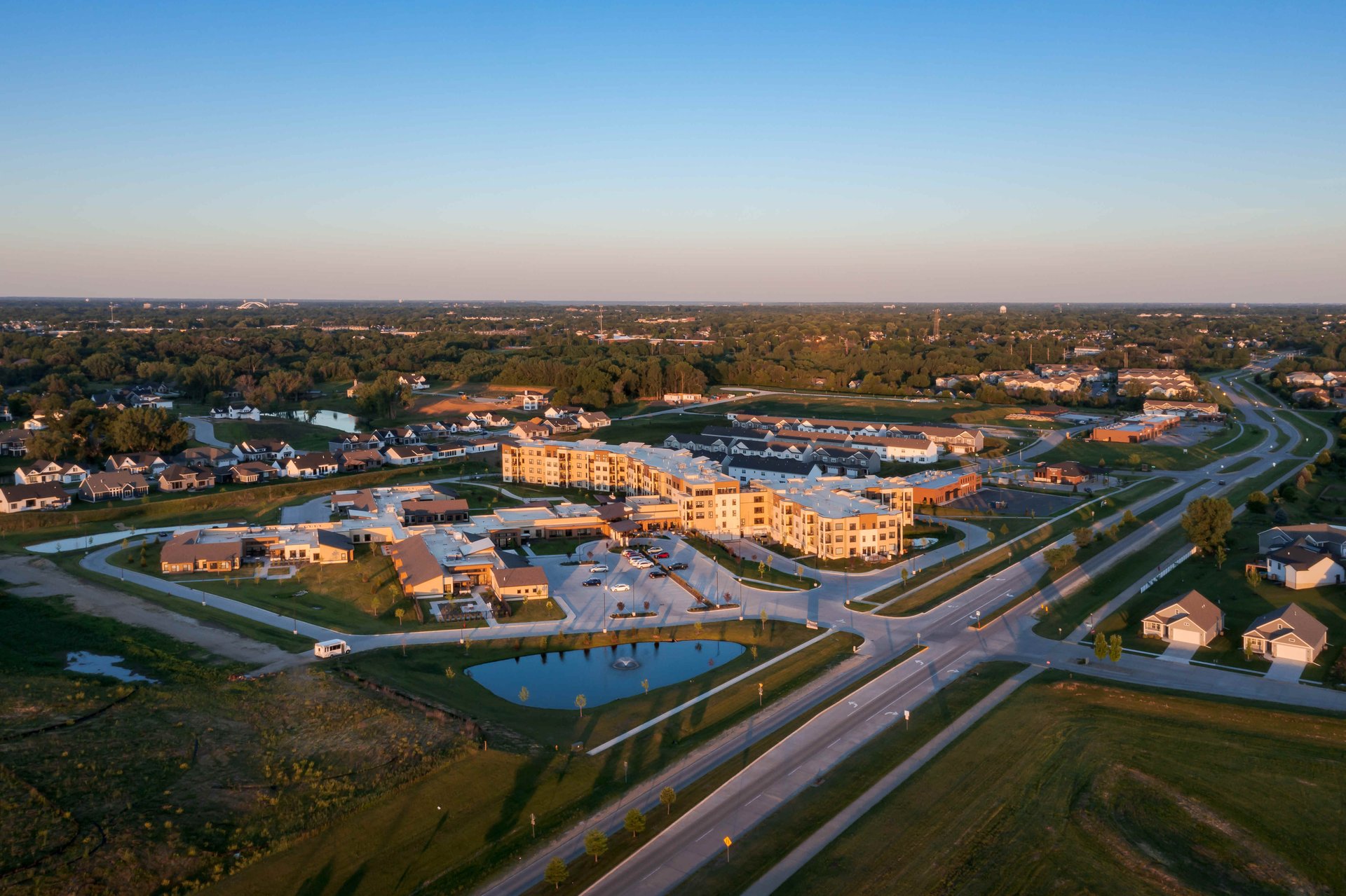 The Summit of Bettendorf overhead shot